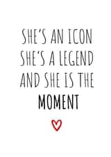 Cute birthday card for her meme icon legend girl sister friend heartfelt funny created by Amy (Hedgecards)