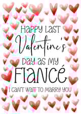 Cute Valentine's Day card - for your Fiancé - I can't wait to Marry You created by Louise Potton Designs