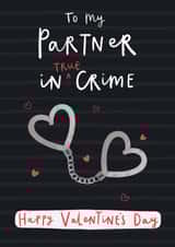 Relatable Valentines Card - To my Partner in True Crime created by Jess Moorhouse