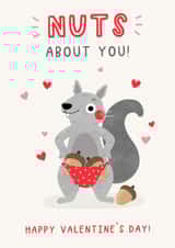 Nuts About you - Valentine's Day - Squirrel created by Jess Moorhouse