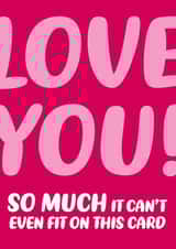 Cute Valentine's card for that special person - I love you SO much created by Dean Morris Cards