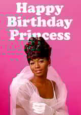 Cute retro Birthday card - for your princess created by Dean Morris Cards