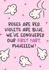 Funny Valentine’s Card - Couples - First Fart created by Lisa Wardle