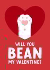 Funny Valentine's Day Card - From the Cat - Toe Beans created by The Cake Thief