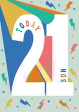 Modern Birthday Card - 21 Toady - Son created by Ally Marie Illustration