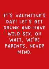 Funny Parents Valentine's Card - Nevermind created by Pack a Punch Designs