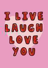 Cheesy Love Card - Live Laugh Love - funny card created by Hey Huns It's Nicole