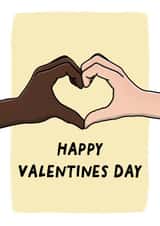 Cute Valentines card - hand hearts- happy valentines day created by Elena Smith