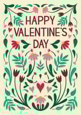 Pretty Valentine's Day Card – Love & Flowers – Botanical created by Chloe  Tyler