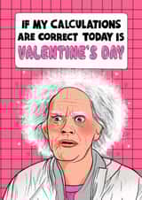 Time-Traveling Valentine's Day card - Dr. Emmet Brown - Back to the future! created by Kasia Cards