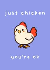 Cute Caring Chicken Card – Thinking of You Card created by floofle