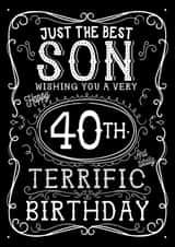 Jack Daniels Whiskey Birthday Card - Son - 40th created by  la la la     Designs