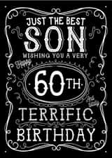 Jack Daniels Whiskey Birthday Card - Son - 60th created by  la la la     Designs