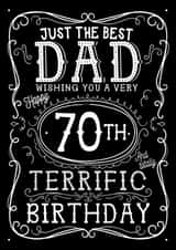 Jack Daniels Whiskey Birthday Card - Dad - 70th created by  la la la     Designs