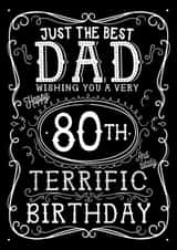 Jack Daniels Whiskey Birthday Card - Dad - 80th created by  la la la     Designs