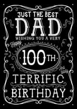 Jack Daniels Whiskey Birthday Card - Dad -100th created by  la la la     Designs