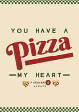 Cute Card for Significant Other - Valentine's Day - Pizza Anniversary Card created by Black Cat Magic