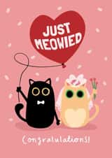 Just Meowied - Wedding Card for Cat Lovers! created by Running with Scissors