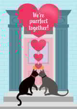We're Purrfect Together! Cat's in Love Valentine's Day Card created by Simply Nix