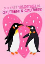 First Valentine's as Girlfriend and Girlfriend - New Love - Penguin's - Hearts created by Ludicrous Prints
