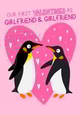 First Valentine's as Girlfriend and Girlfriend - New Love - Penguin's - Hearts created by Ludicrous Prints