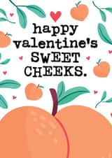 Happy Valentine's Sweet Cheeks - Funny Cheeky Card for Boyfriend / Girlfriend created by Mrs Best Paper Co.
