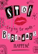 Mean Girls Musical Film Burn Book Birthday Card - Birthday Are So Fetch! created by Running with Scissors