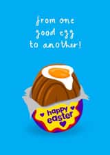 Funny Happy Easter Card - From One Good Egg to Another created by Running with Scissors
