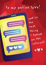 Cute Valentines Card - You're the best thing I found on the internet! created by Chasing Cards