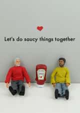 Naughty Valentines Card - Saucy things created by Bold & Bright Cards