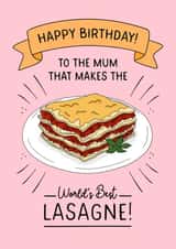 Cute Lasagne Birthday card - for a special Mum! created by Evie Garnett Designs