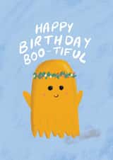 Cute Funny Birthday Card for loved one - Ghost Beautiful created by Makeadaze