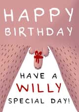Funny Birthday Card - Willy Special Day created by Larry the Match