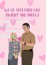 Funny Anniversary or Valentines Card - The office - Dwight & Angela created by Bethany Draws Things