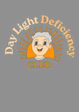 Funny card for new parents - day light deficiency club - no sleep - new baby created by No-me illustrations