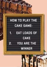 Funny birthday or celebration cake themed card. created by Gingersnap Designs