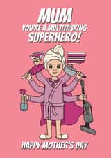 Superhero Multitasking Mum - Funny Mother's Day Card created by @Cupsie's Creations