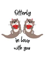Cute Anniversary/Valentines Card - Otter Love created by DoodleTwig