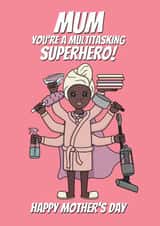 Funny Mother's Day Card - For A Superhero Multitasking Mum created by @Cupsie's Creations