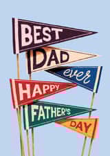 Classic Father's Day Card - Best Dad Ever - Sports Flags created by Folio | Ian Owen