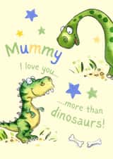 Cute Mother's day card - dinosaurs created by Kate Garrett
