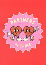 Cute Anniversary & Valentine's Day Card – Partners In Crime created by Insa Prints