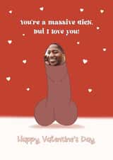 Personalised Valentines Day Photo Card created by Choo Choo - Naughty Valentine's Photo Card - Massive Dick