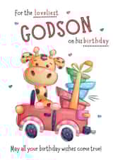 Super cute giraffe birthday Card - for a lovely Godson created by Rachel Elizabeth Designs