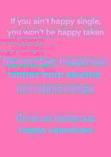 Funny single Valentine’s Day card to remind your single friends you love em’ created by Swallow Designs