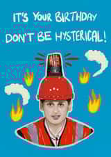 Jordan Big Brother Don’t Be Hysterical Funny Birthday Card created by Libby's Lockdown Art