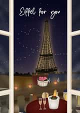 Romantic Anniversary Card For Significant Other - Paris Valentines Card - Pun created by Danielle’s Doodles