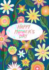 Pretty Mother’s Day Card - Illustrated flowers created by Fiona Sutherland