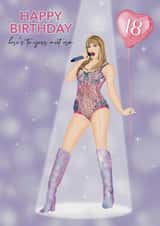 Fun Birthday Card - Taylor Swift - 18th created by Choo Choo 