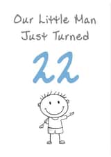 Cute Birthday Card - Little Man - 22nd created by @MisterDave